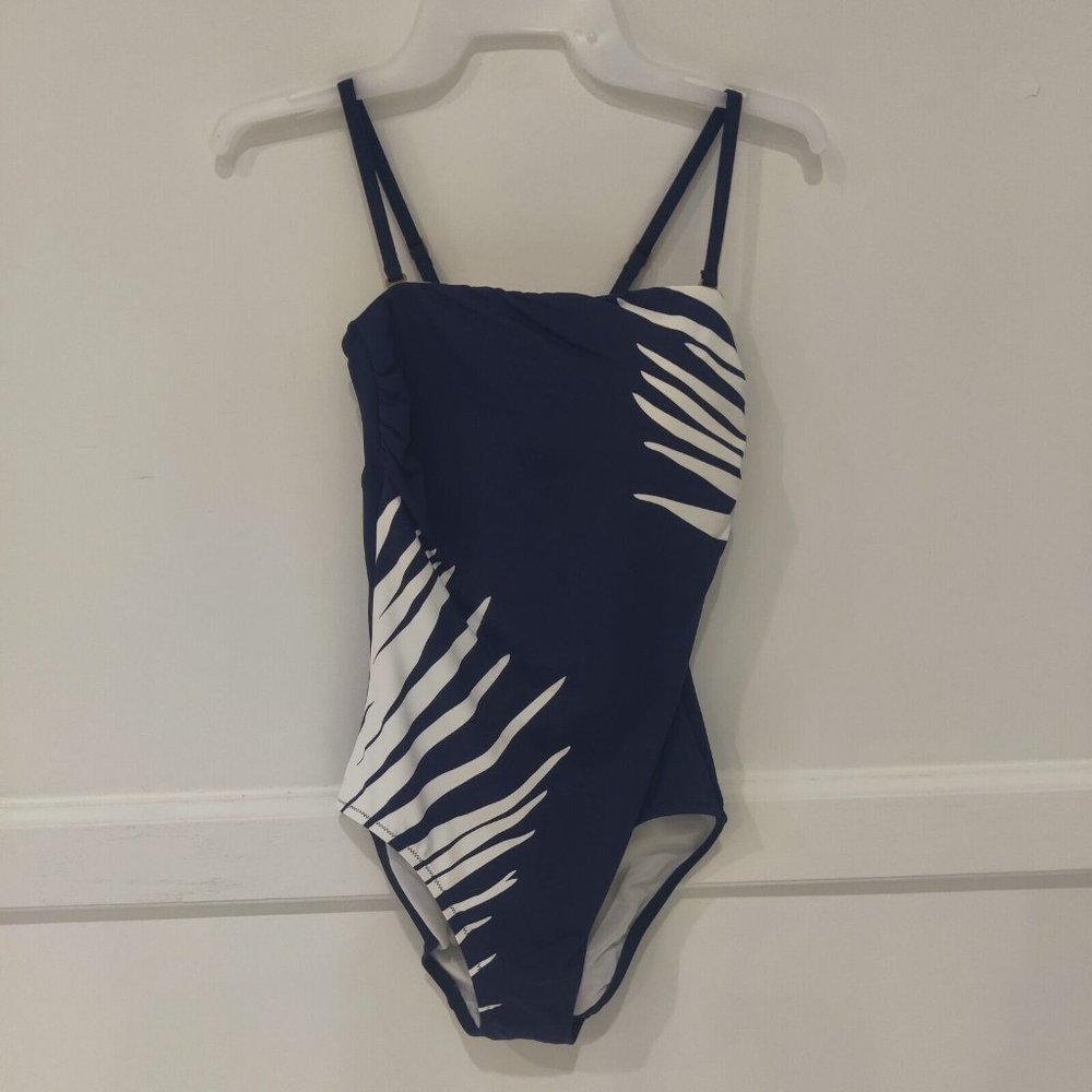 Lands' End Bandeau One Piece With Tummy Control